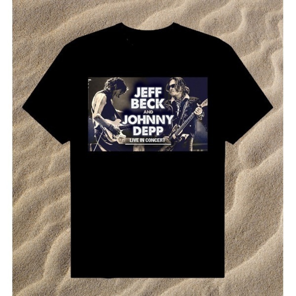 Jeff Beck Johnny Depp Live In Concert Rock Blues Music T-Shirt